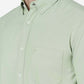 Tea Green Solid Slim Fit Casual Shirt | Greenfibre