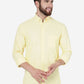 Banana Yellow Solid Slim Fit Casual Shirt | Greenfibre