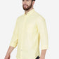 Banana Yellow Solid Slim Fit Casual Shirt | Greenfibre