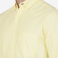 Banana Yellow Solid Slim Fit Casual Shirt | Greenfibre