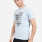 Dream Blue Printed Slim Fit T-Shirt | Greenfibre