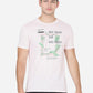 Delicacy Pink Printed Slim Fit T-Shirt | Greenfibre