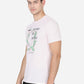 Delicacy Pink Printed Slim Fit T-Shirt | Greenfibre