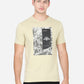 Light Beige Printed Slim Fit T-Shirt | Greenfibre