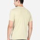 Light Beige Printed Slim Fit T-Shirt | Greenfibre