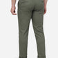 Olive Green Solid Super Slim Fit Casual Trouser | Greenfibre