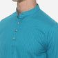 Light Blue Striped Slim Fit Semi Casual Shirt | Greenfibre