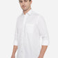 White Solid Smart Fit Casual Shirt | Greenfibre