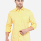 Yellow Solid Smart Fit Casual Shirt | Greenfibre