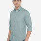 Haze Blue Printed Classic Fit Casual Shirt | Greenfibre