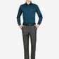 Peacock Blue Solid Slim Fit Party Wear Shirt | Greenfibre