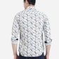 Glacier Grey Printed Slim Fit Semi Casual Shirt | Greenfibre