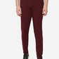 Wine Solid Slim Fit Track Pant | Greenfibre