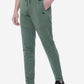 Spruce Green Solid Slim Fit Track Pant | Greenfibre