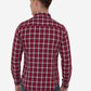 Rumba Red Checked Slim Fit Semi Casual Shirt | Greenfibre