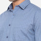 Blue Printed Classic Fit Casual Shirt | Greenfibre