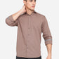 Ginger Brown Printed Classic Fit Casual Shirt | Greenfibre