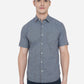 Brown Printed Classic Fit Semi Casual Shirt | Greenfibre