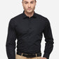 Black Solid Regular Fit Formal Shirt | Greenfibre