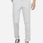 Light Grey Solid Slim Fit Casual Trouser | Greenfibre