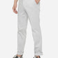 Light Grey Solid Slim Fit Casual Trouser | Greenfibre