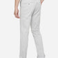 Light Grey Solid Slim Fit Casual Trouser | Greenfibre