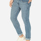 Light Blue Washed Straight Fit Jeans | Greenfibre